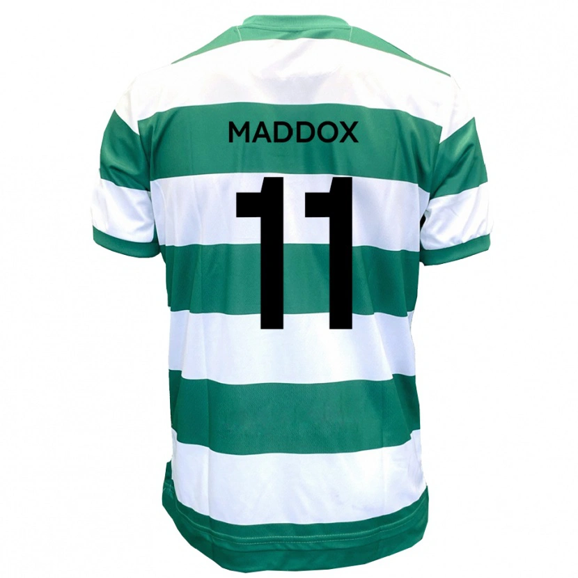 Danxen Mujer Camiseta Jacob Maddox #11 Verde Blanco 1ª Equipación 2025/26 La Camisa