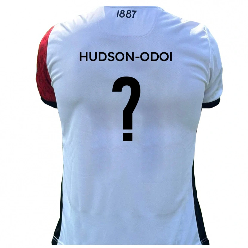Danxen Mujer Camiseta Jayden Hudson-Odoi #0 Rojo Blanco 1ª Equipación 2025/26 La Camisa