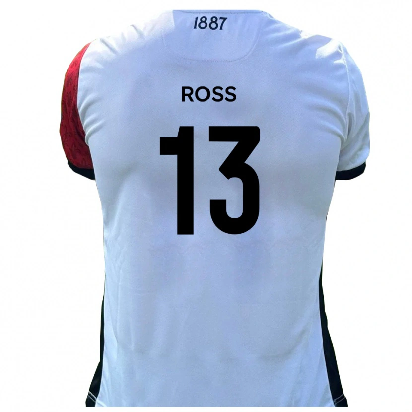 Danxen Mujer Camiseta Craig Ross #13 Rojo Blanco 1ª Equipación 2025/26 La Camisa