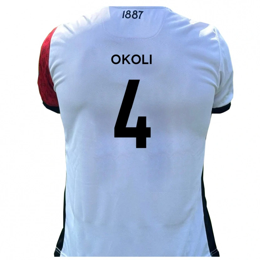 Danxen Mujer Camiseta Chinwike Okoli #4 Rojo Blanco 1ª Equipación 2025/26 La Camisa