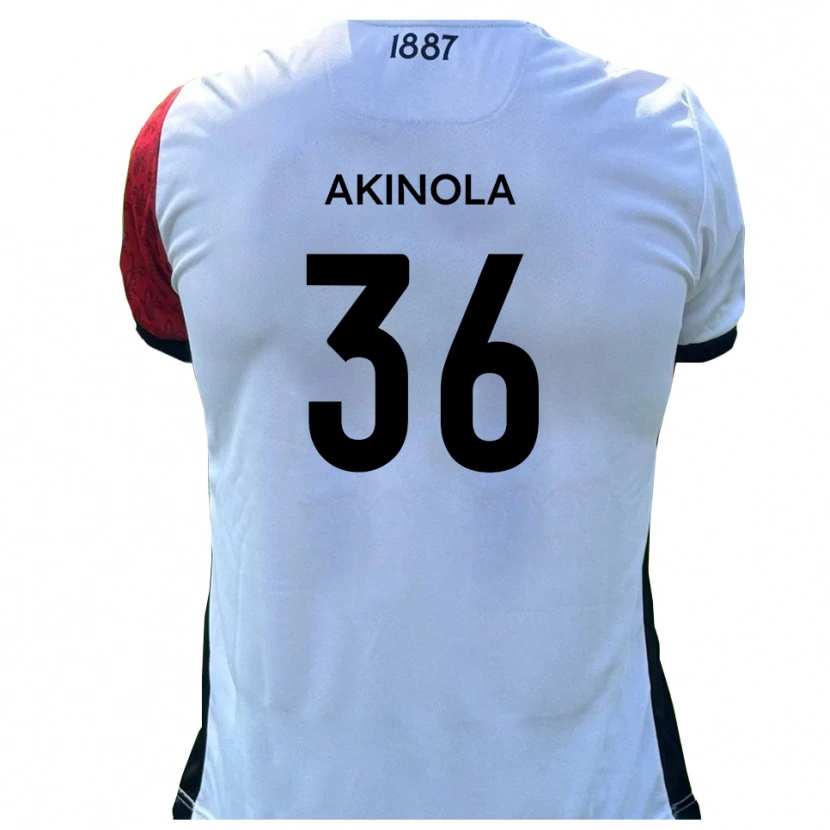 Danxen Mujer Camiseta Tim Akinola #36 Rojo Blanco 1ª Equipación 2025/26 La Camisa