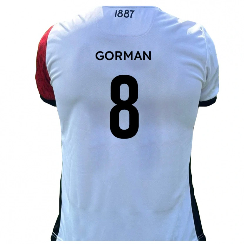 Danxen Mujer Camiseta Dale Gorman #8 Rojo Blanco 1ª Equipación 2025/26 La Camisa
