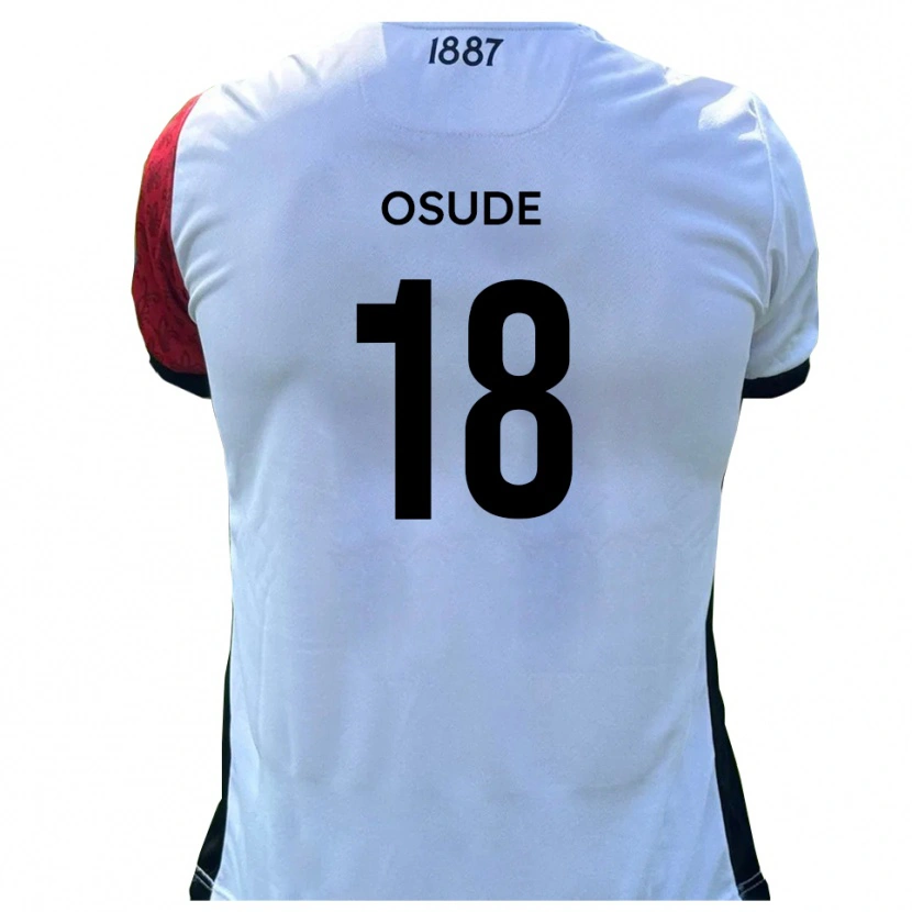 Danxen Mujer Camiseta Joshua Osude #18 Rojo Blanco 1ª Equipación 2025/26 La Camisa