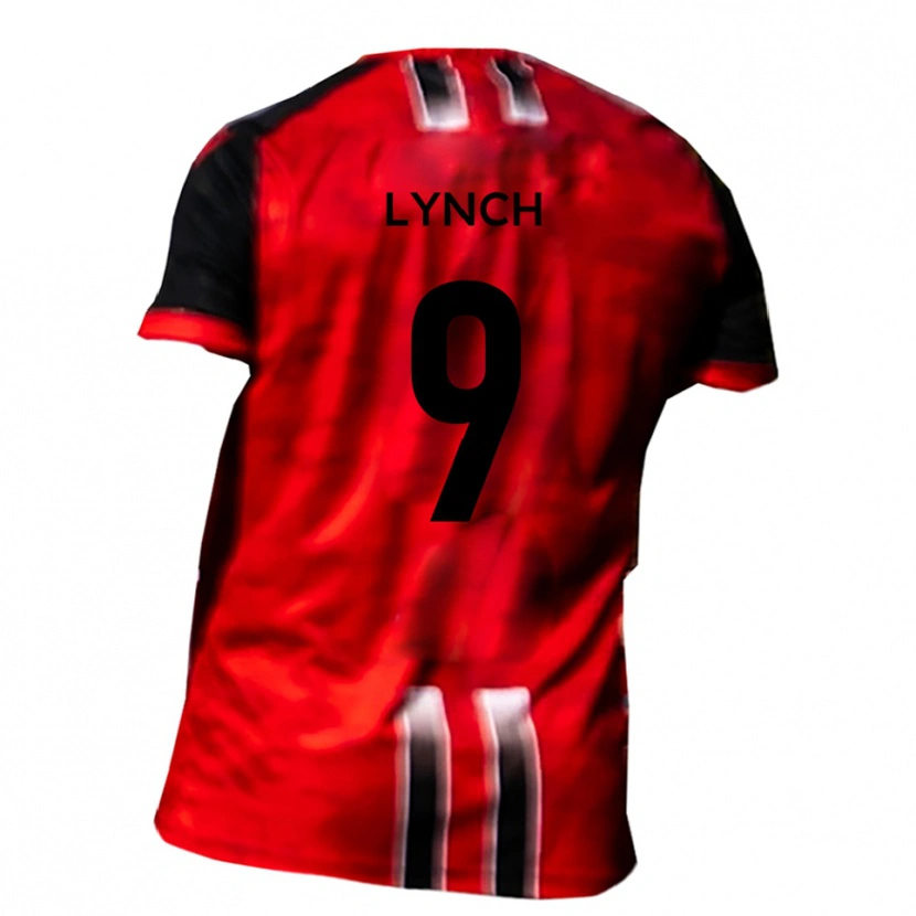 Danxen Mujer Camiseta Oliver Lynch #9 Rojo Negro 1ª Equipación 2025/26 La Camisa