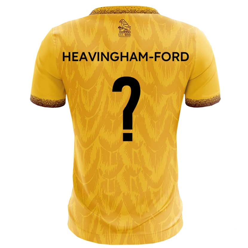 Danxen Mujer Camiseta Maddie Heavingham-Ford #0 Amarillo Marrón 1ª Equipación 2025/26 La Camisa