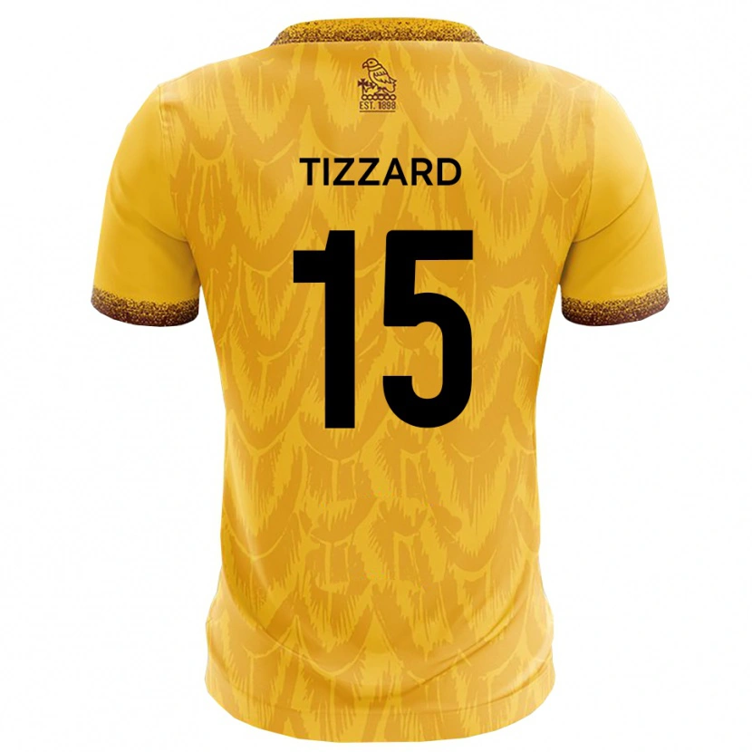 Danxen Mujer Camiseta Will Tizzard #15 Amarillo Marrón 1ª Equipación 2025/26 La Camisa