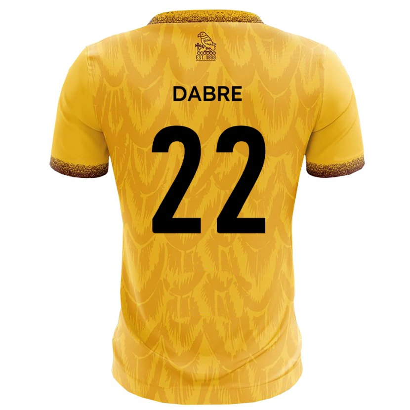 Danxen Mujer Camiseta Mo Dabre #22 Amarillo Marrón 1ª Equipación 2025/26 La Camisa