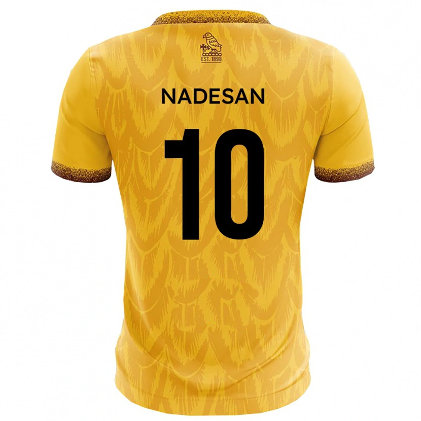 Danxen Mujer Camiseta Ashley Nadesan #10 Amarillo Marrón 1ª Equipación 2025/26 La Camisa