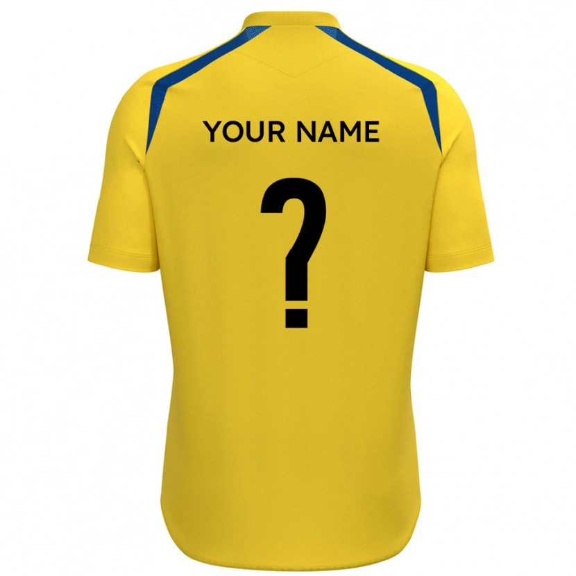 Danxen Mujer Camiseta Su Nombre #0 Amarillo Azul 1ª Equipación 2025/26 La Camisa