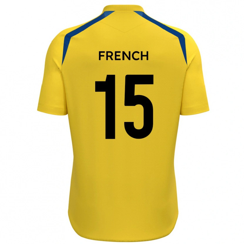 Danxen Mujer Camiseta Tyler French #15 Amarillo Azul 1ª Equipación 2025/26 La Camisa