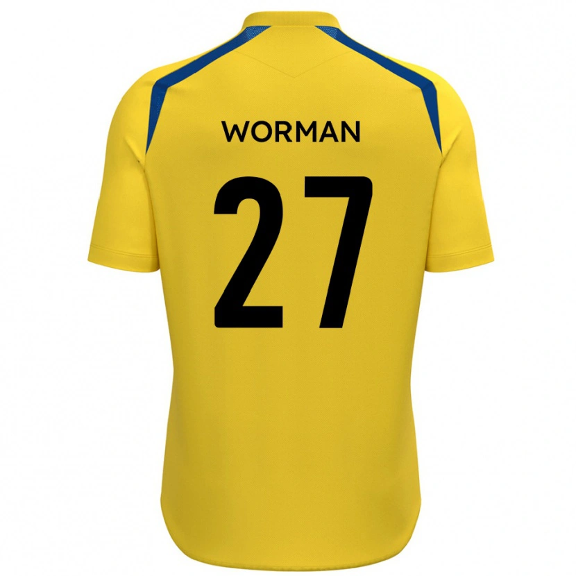 Danxen Mujer Camiseta Ben Worman #27 Amarillo Azul 1ª Equipación 2025/26 La Camisa