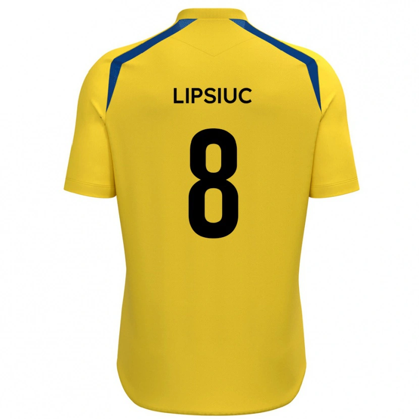 Danxen Mujer Camiseta Darius Lipsiuc #8 Amarillo Azul 1ª Equipación 2025/26 La Camisa