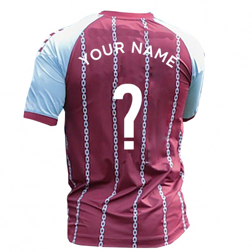 Danxen Mujer Camiseta Su Nombre #0 Azul Celeste Rojo Óxido 1ª Equipación 2025/26 La Camisa