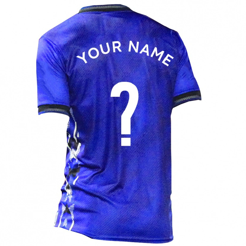 Danxen Mujer Camiseta Su Nombre #0 Azul Blanco 1ª Equipación 2025/26 La Camisa