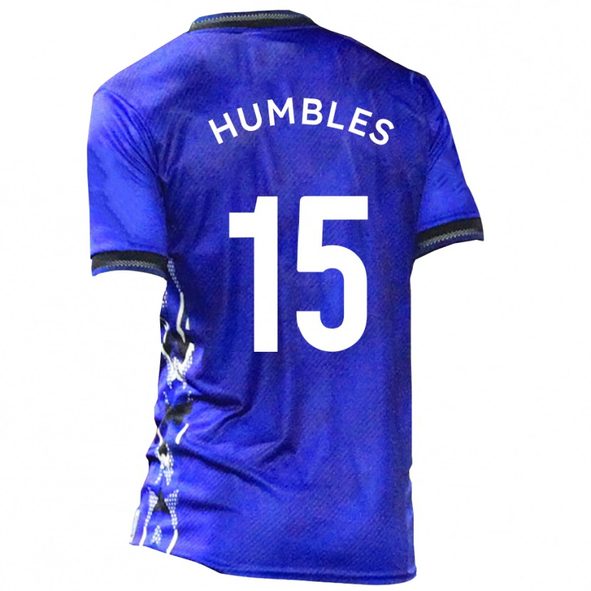 Danxen Mujer Camiseta Liam Humbles #15 Azul Blanco 1ª Equipación 2025/26 La Camisa
