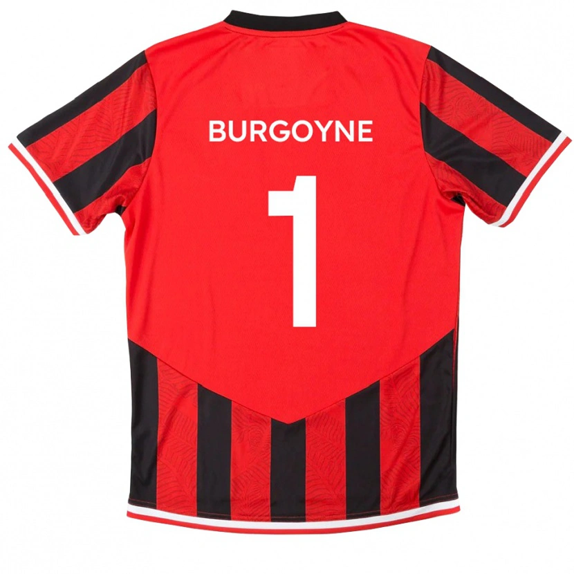 Danxen Mujer Camiseta Harry Burgoyne #1 Rojo Negro 1ª Equipación 2025/26 La Camisa