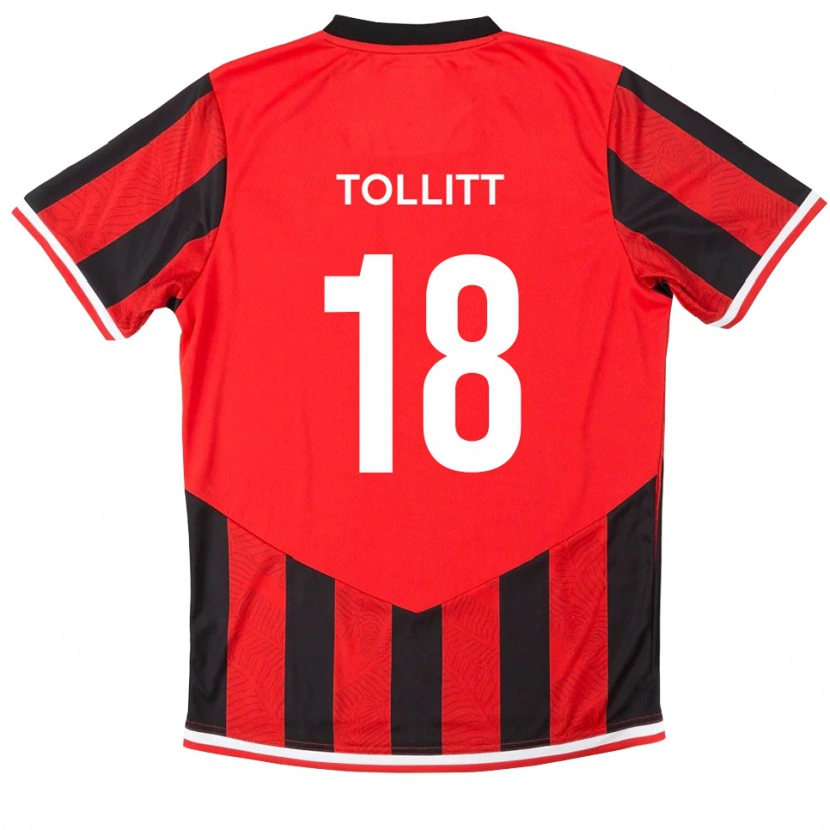 Danxen Mujer Camiseta Ben Tollitt #18 Rojo Negro 1ª Equipación 2025/26 La Camisa