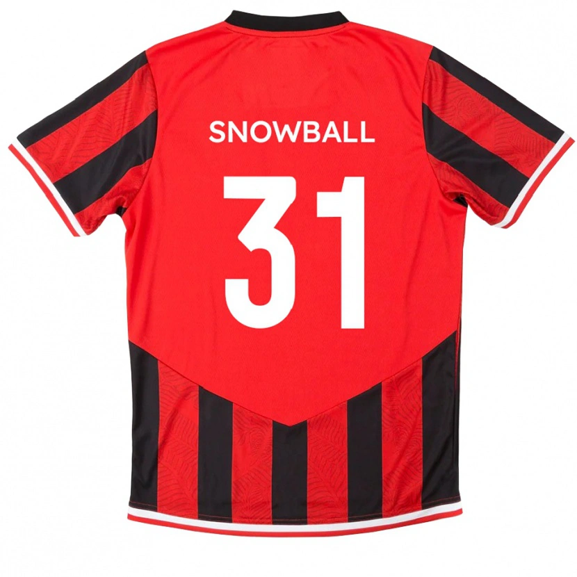 Danxen Mujer Camiseta Nathan Snowball #31 Rojo Negro 1ª Equipación 2025/26 La Camisa