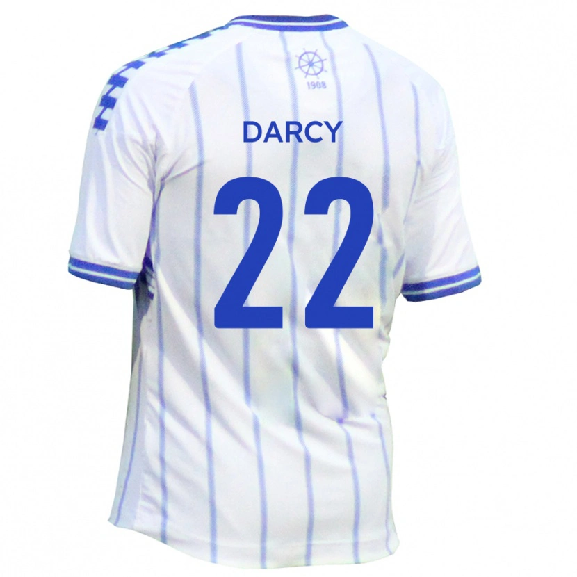 Danxen Mujer Camiseta Campbell Darcy #22 Blanco Azul 1ª Equipación 2025/26 La Camisa