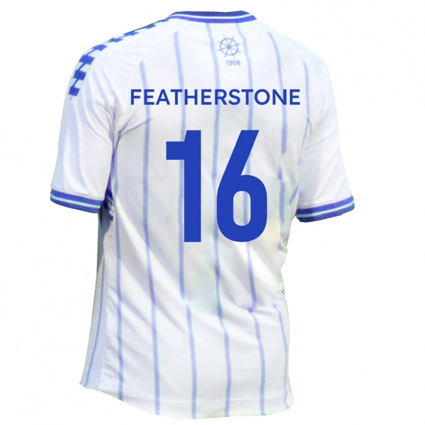 Danxen Mujer Camiseta Nicky Featherstone #16 Blanco Azul 1ª Equipación 2025/26 La Camisa