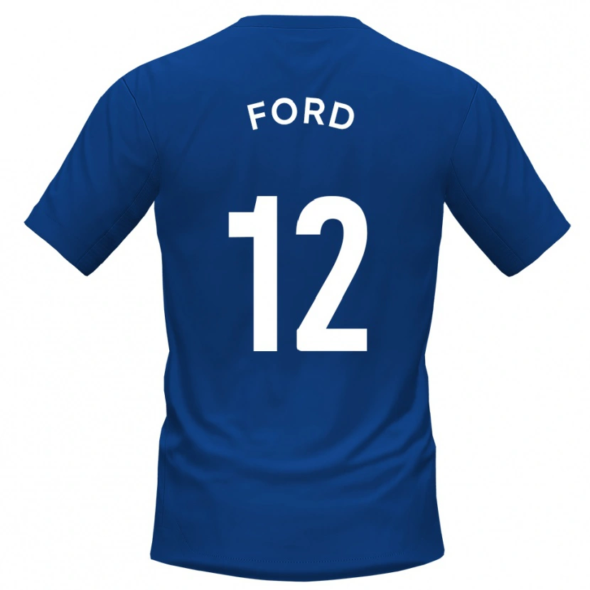 Danxen Mujer Camiseta Nathaniel Ford #12 Azul Blanco 1ª Equipación 2025/26 La Camisa