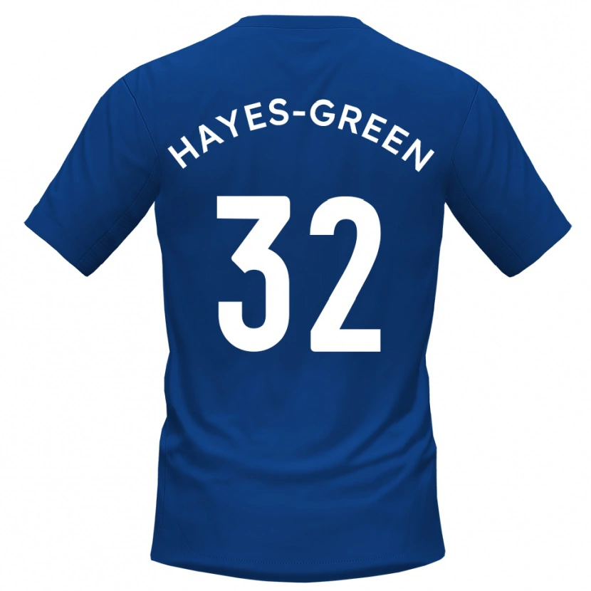 Danxen Mujer Camiseta Charlie Hayes-Green #32 Azul Blanco 1ª Equipación 2025/26 La Camisa