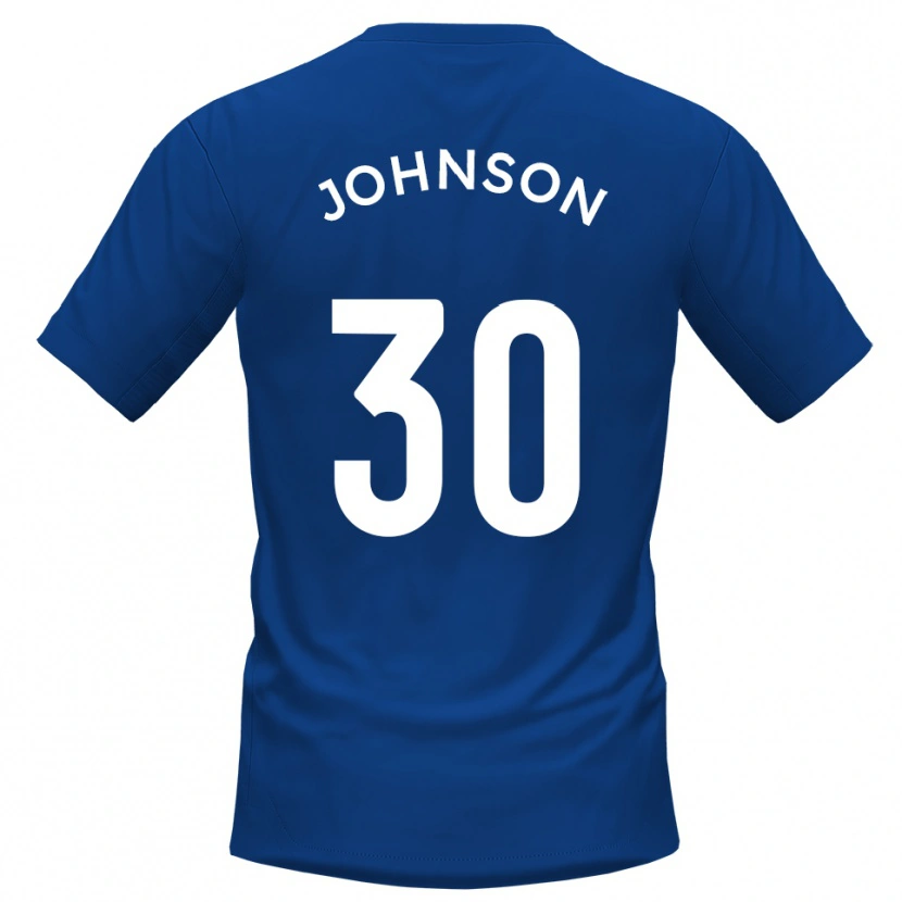 Danxen Mujer Camiseta Cody Johnson #30 Azul Blanco 1ª Equipación 2025/26 La Camisa