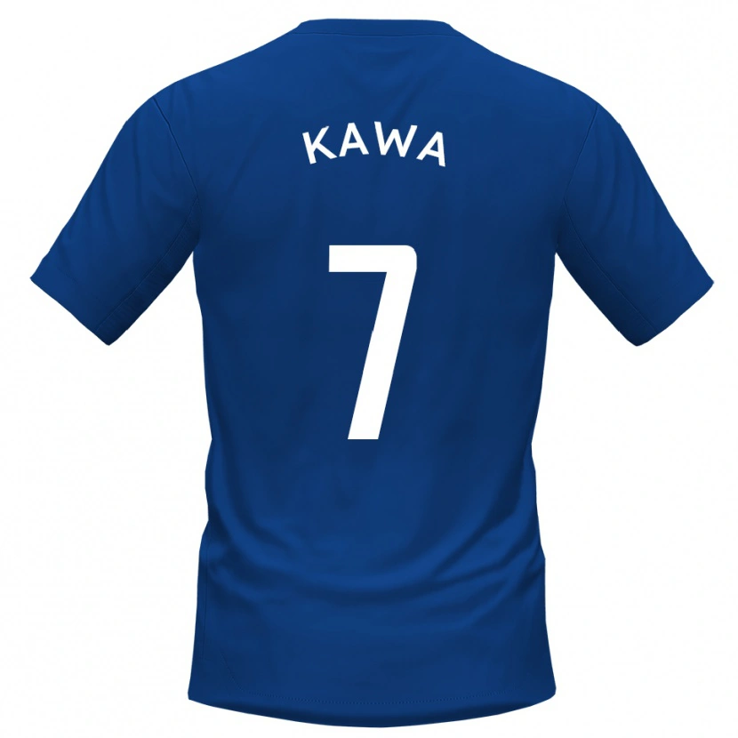 Danxen Mujer Camiseta David Kawa #7 Azul Blanco 1ª Equipación 2025/26 La Camisa