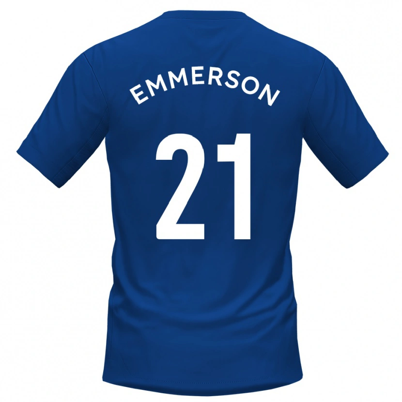 Danxen Mujer Camiseta Zak Emmerson #21 Azul Blanco 1ª Equipación 2025/26 La Camisa