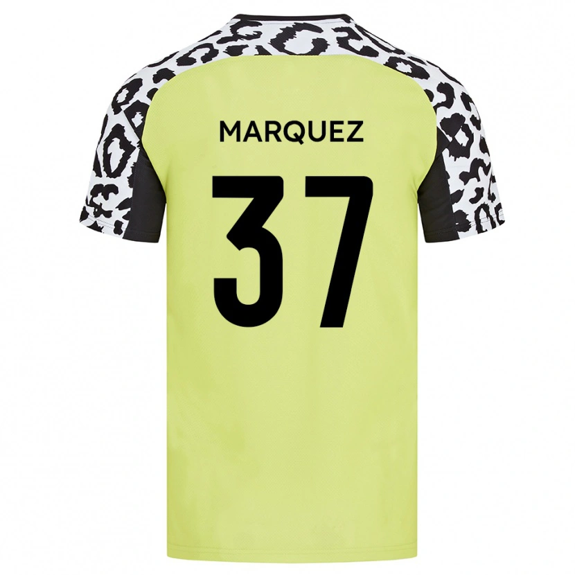 Danxen Mujer Camiseta Jose Marquez #37 Amarillo Fluorescente 1ª Equipación 2025/26 La Camisa