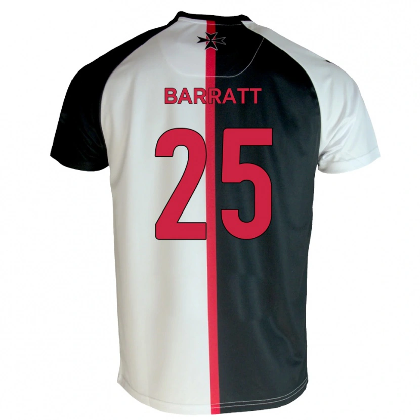 Danxen Mujer Camiseta Sam Barratt #25 Blanco Negro 1ª Equipación 2025/26 La Camisa