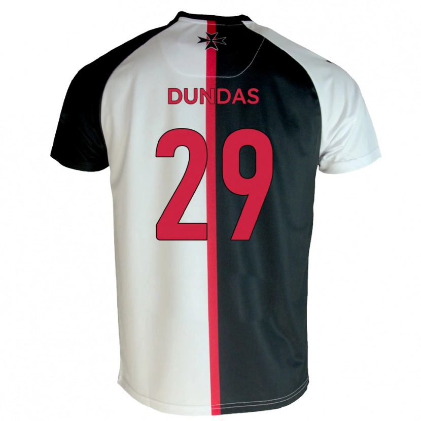 Danxen Mujer Camiseta Jadyn Dundas #29 Blanco Negro 1ª Equipación 2025/26 La Camisa