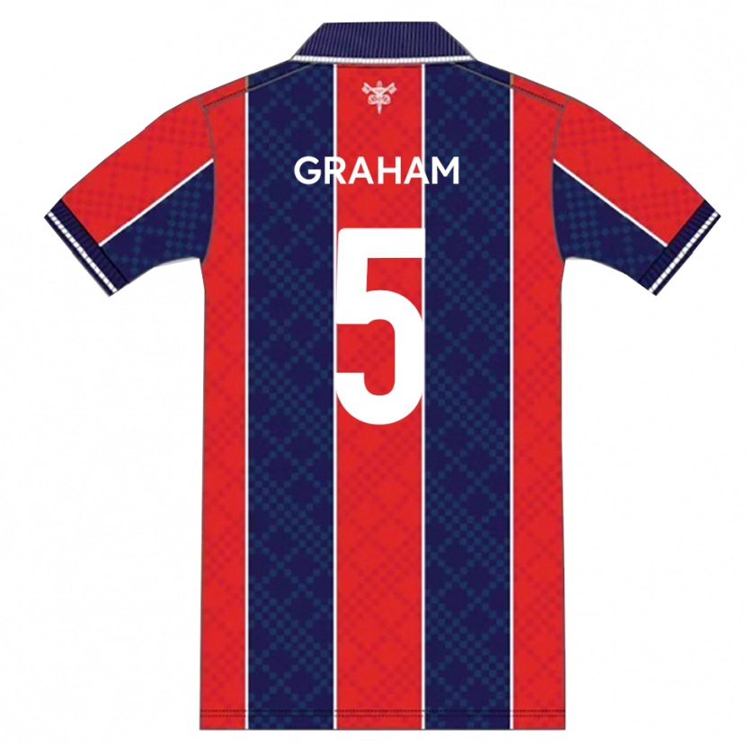 Danxen Mujer Camiseta Sam Graham #5 Rojo Azul Marino 1ª Equipación 2025/26 La Camisa