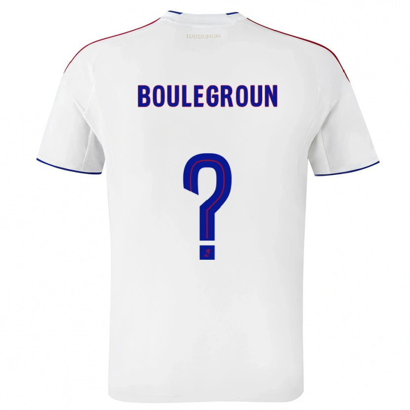 Danxen Mujer Camiseta Hocine Boulegroun #0 Blanco Rojo 1ª Equipación 2025/26 La Camisa
