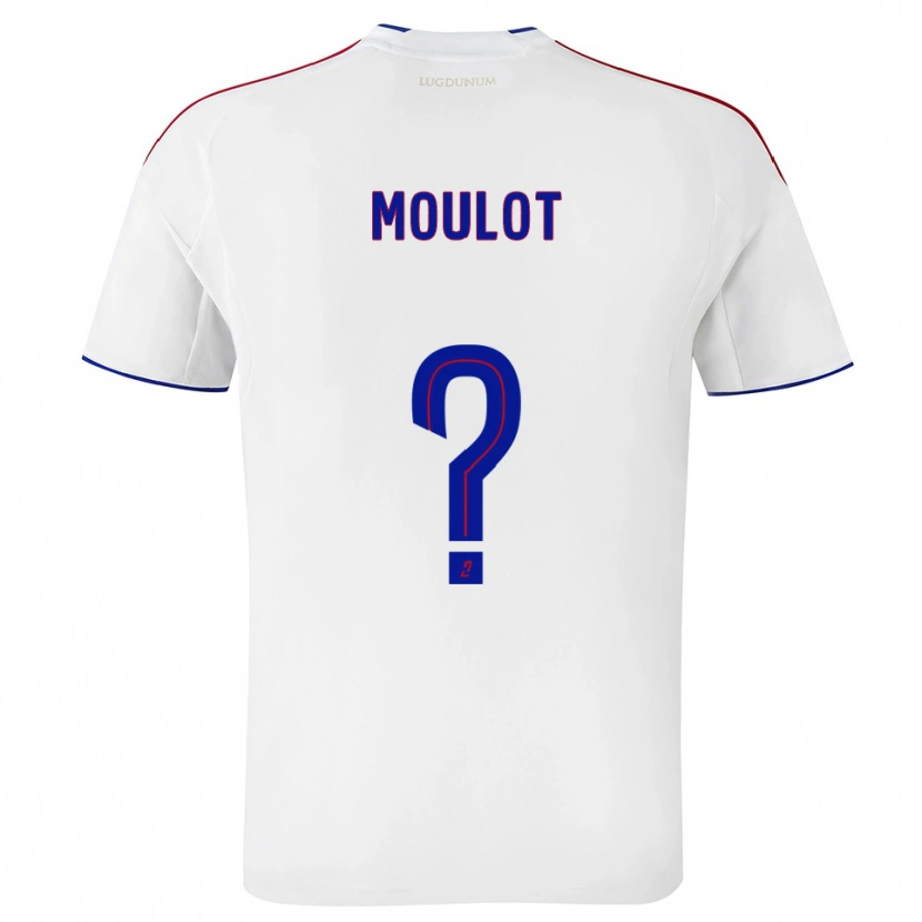 Danxen Mujer Camiseta Paul-Ianel Moulot #0 Blanco Rojo 1ª Equipación 2025/26 La Camisa