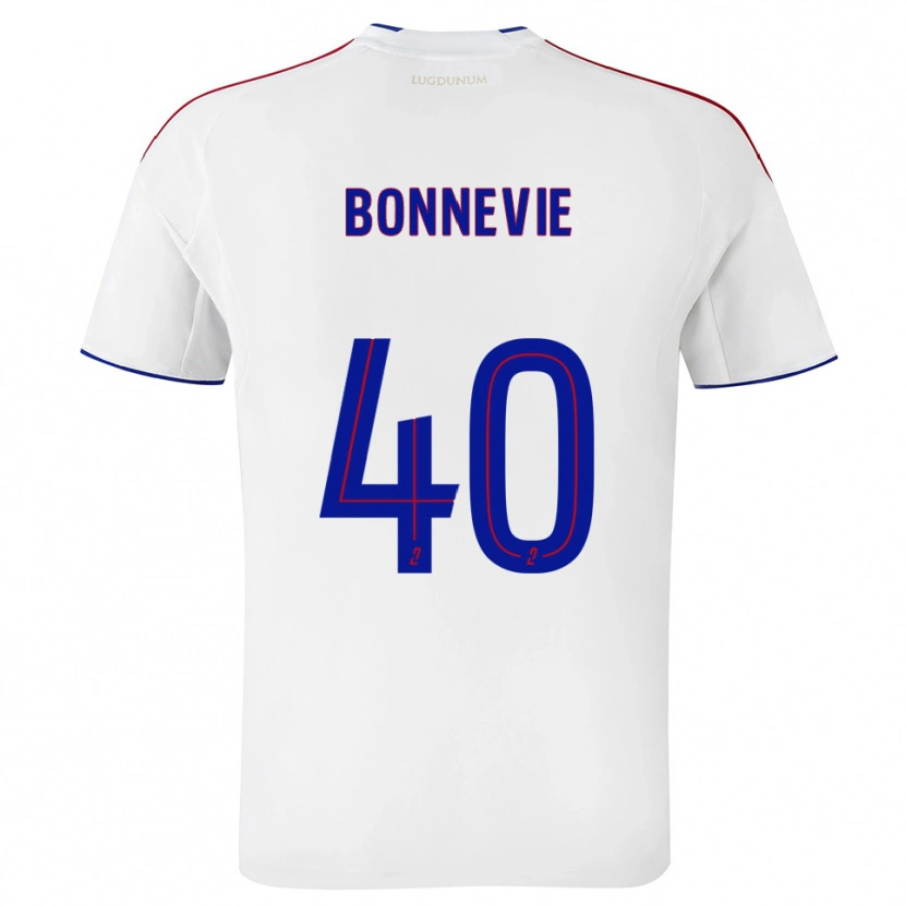 Danxen Mujer Camiseta Kayne Bonnevie #40 Blanco Rojo 1ª Equipación 2025/26 La Camisa