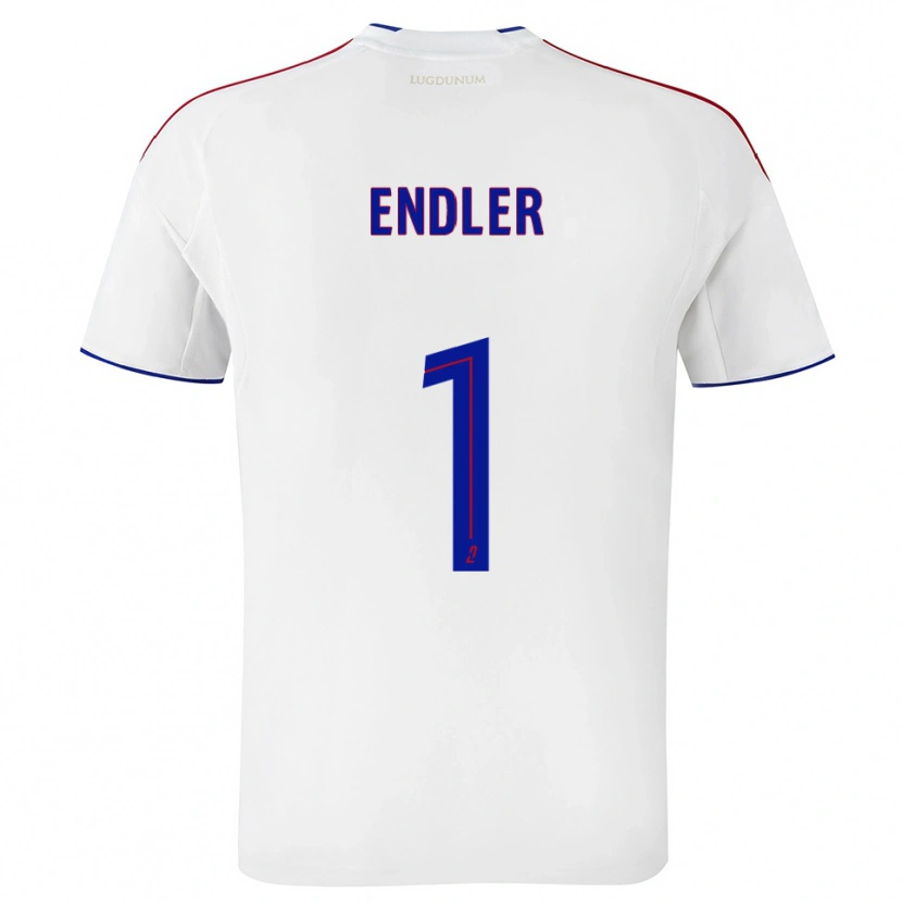 Danxen Mujer Camiseta Christiane Endler #1 Blanco Rojo 1ª Equipación 2025/26 La Camisa