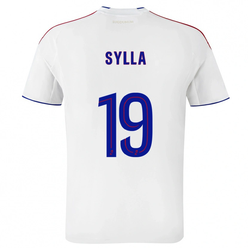 Danxen Mujer Camiseta Kysha Sylla #19 Blanco Rojo 1ª Equipación 2025/26 La Camisa