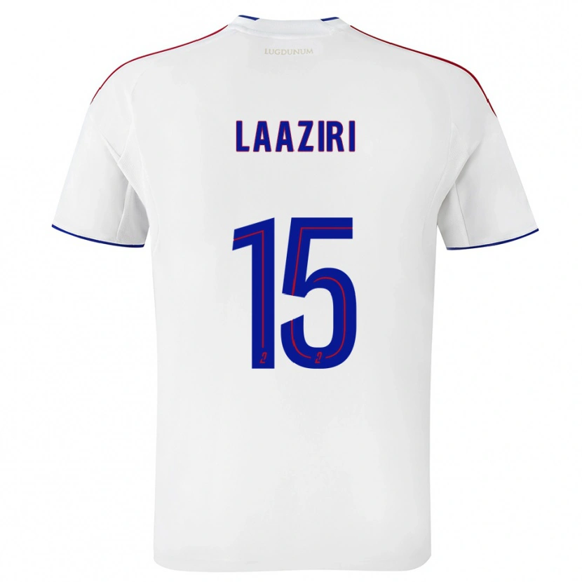 Danxen Mujer Camiseta Achraf Laâziri #15 Blanco Rojo 1ª Equipación 2025/26 La Camisa
