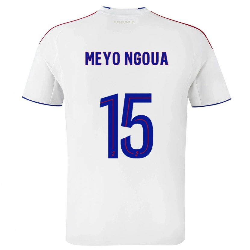 Danxen Mujer Camiseta Bryan Meyo Ngoua #15 Blanco Rojo 1ª Equipación 2025/26 La Camisa