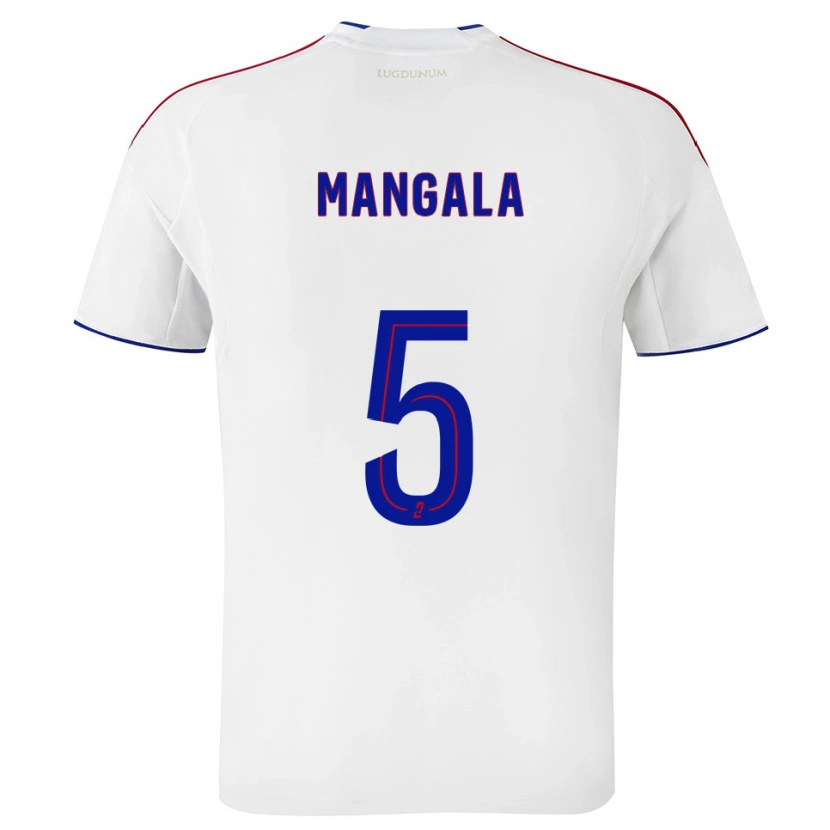 Danxen Mujer Camiseta Orel Mangala #5 Blanco Rojo 1ª Equipación 2025/26 La Camisa