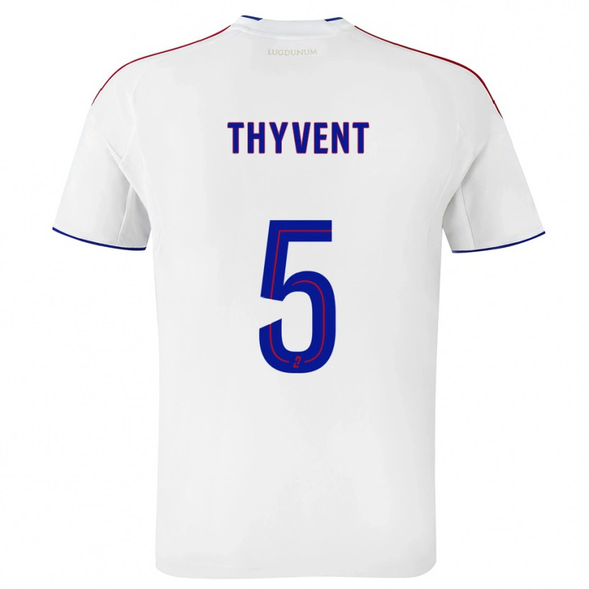 Danxen Mujer Camiseta Estéban Thyvent #5 Blanco Rojo 1ª Equipación 2025/26 La Camisa