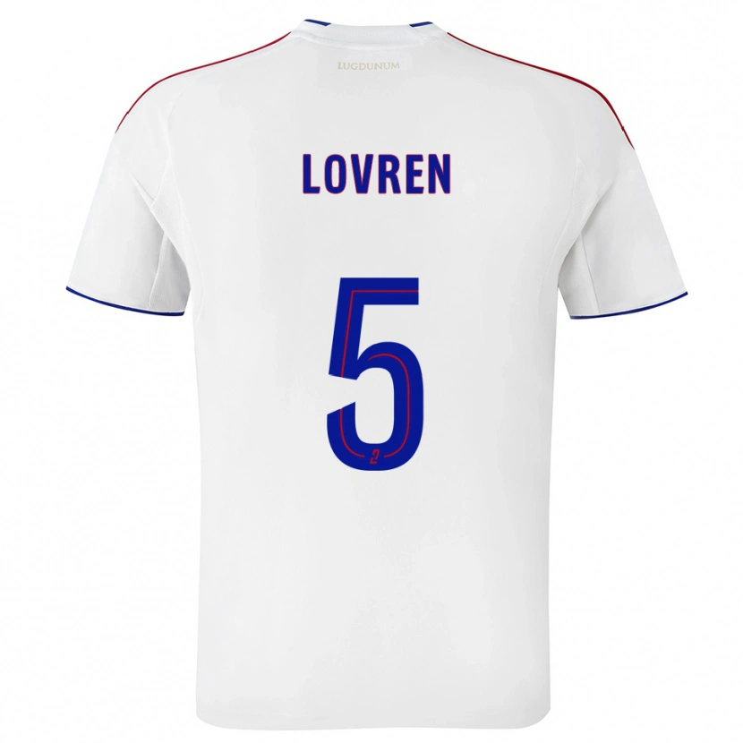 Danxen Mujer Camiseta Dejan Lovren #5 Blanco Rojo 1ª Equipación 2025/26 La Camisa