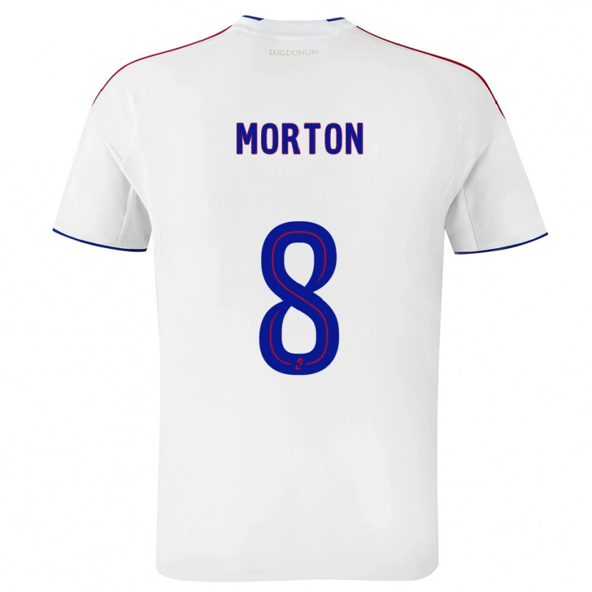 Danxen Mujer Camiseta Tyler Morton #8 Blanco Rojo 1ª Equipación 2025/26 La Camisa
