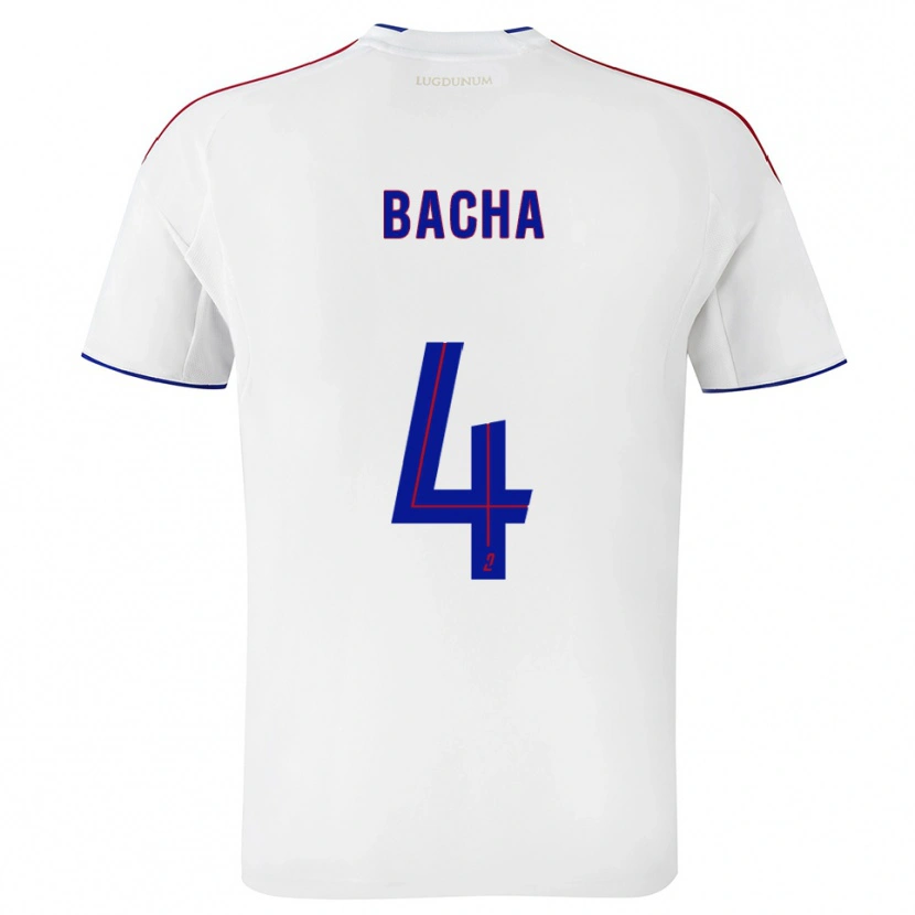 Danxen Mujer Camiseta Selma Bacha #4 Blanco Rojo 1ª Equipación 2025/26 La Camisa