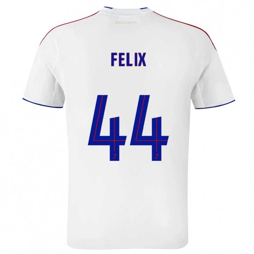 Danxen Mujer Camiseta Marley Felix #44 Blanco Rojo 1ª Equipación 2025/26 La Camisa