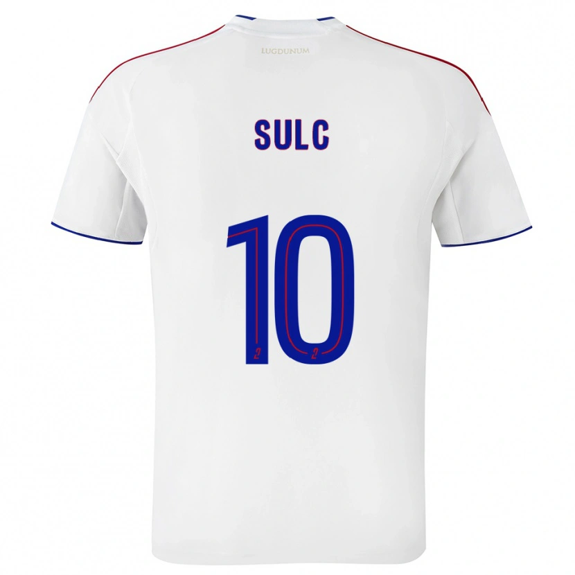 Danxen Mujer Camiseta Pavel Sulc #10 Blanco Rojo 1ª Equipación 2025/26 La Camisa