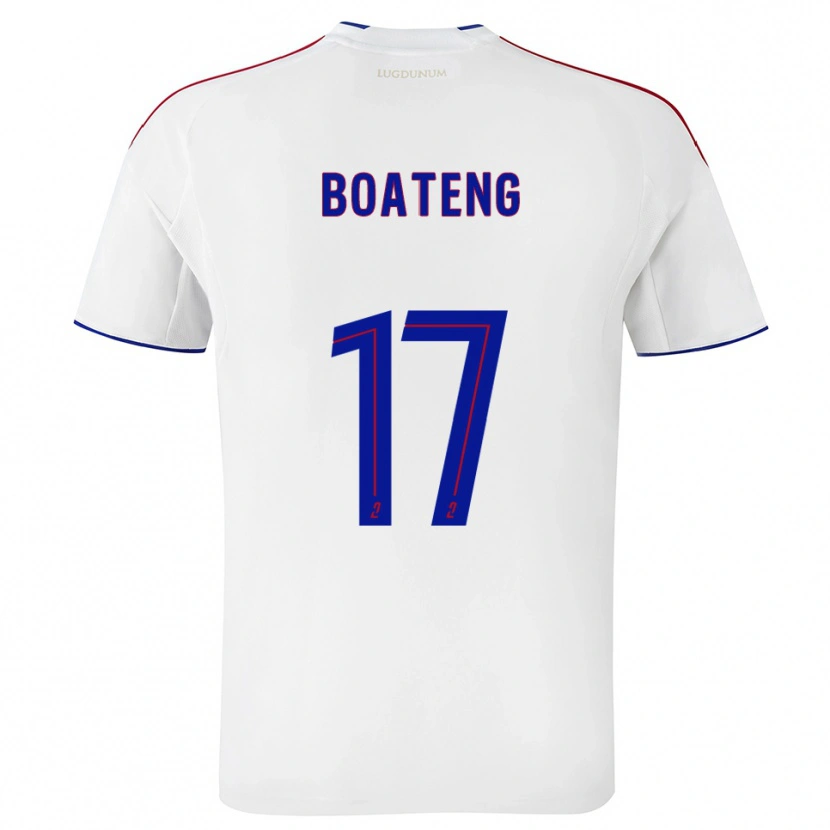 Danxen Mujer Camiseta Jerome Boateng #17 Blanco Rojo 1ª Equipación 2025/26 La Camisa