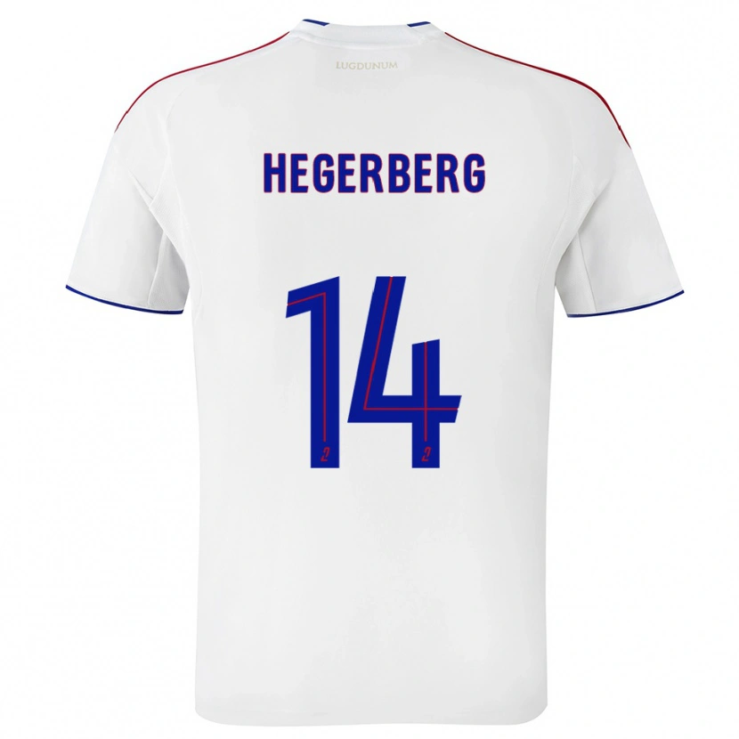Danxen Mujer Camiseta Ada Hegerberg #14 Blanco Rojo 1ª Equipación 2025/26 La Camisa