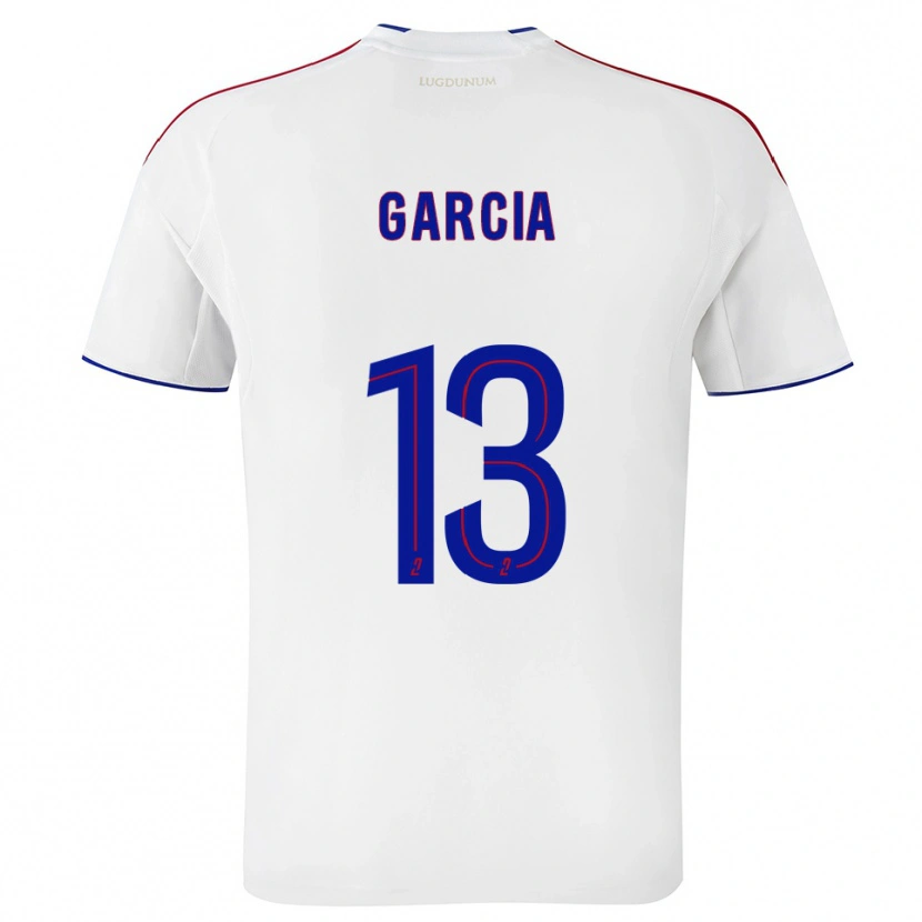 Danxen Mujer Camiseta Angel Garcia #13 Blanco Rojo 1ª Equipación 2025/26 La Camisa